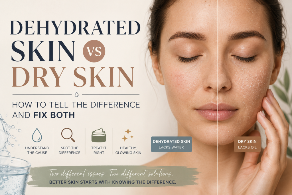 dehydrated skin vs dry skin